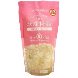 WuFuYuan Bubble Tea Tapioca Pearls Lychee Flavor 250g